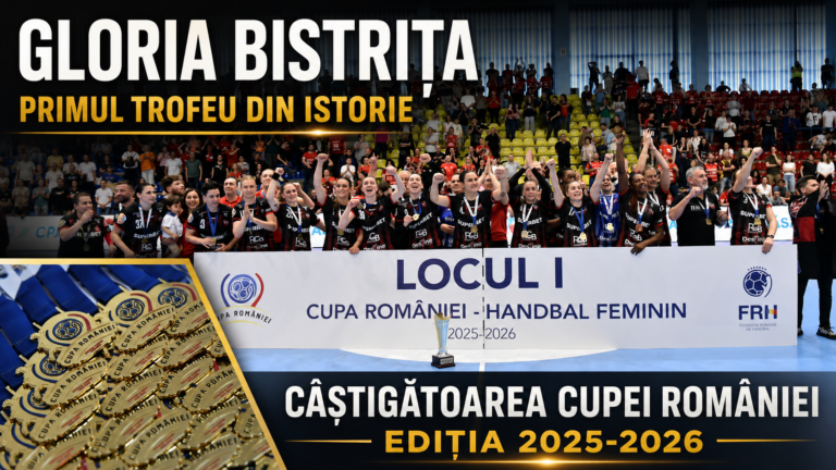 Gloria Bistrița, lecție de maturitate în finala Cupei României: primul trofeu și un sezon care poate deveni istoric